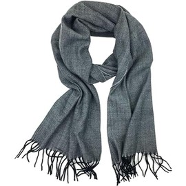 Runtlly Men's Winter Scarf Soft Classic Cashmere Feel Scarves Unisex 9-3 Gray