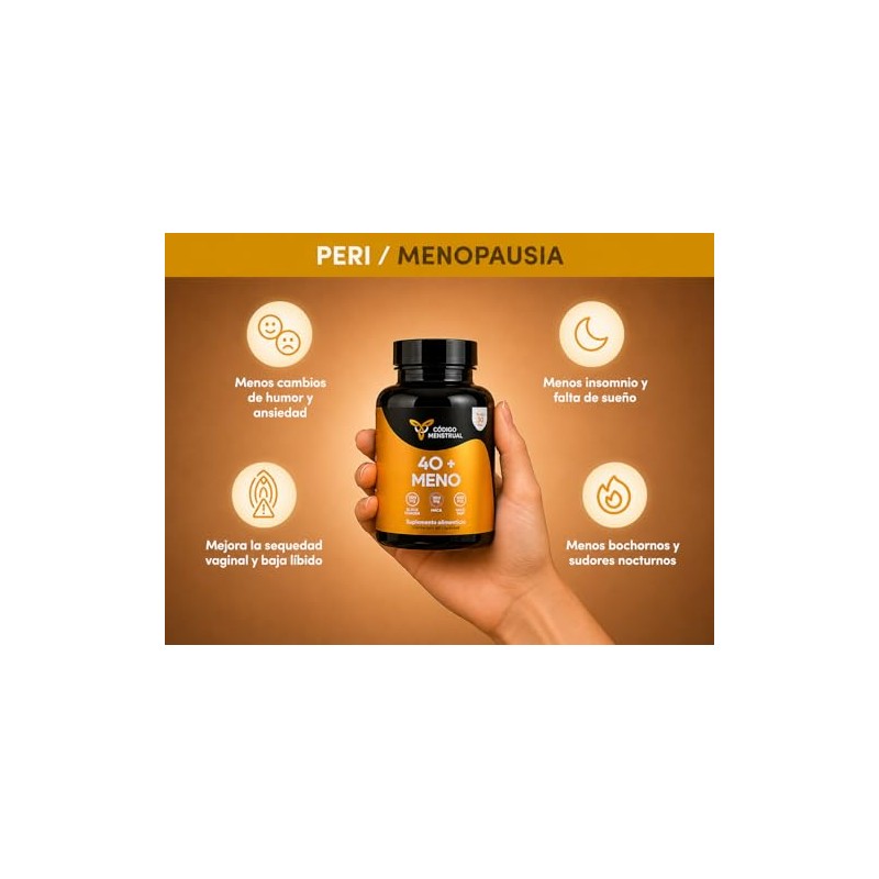 Meno Apoyo Natural Menopausia Perimenopausia Bienestar Hormonal Femenino Bochornos Suplemento