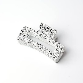 Large White Hair Clip Firm Hair Clip Hair Claw Hair Accessory Lovely Stylish Korean Ladies (3.4 x 1.9 inches (8.7 x 4.8 cm), White)