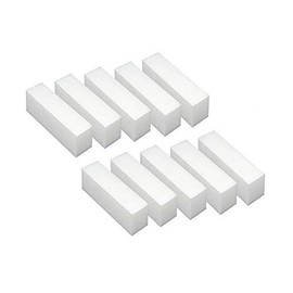 10 Pieces EVA Sponge Nail File Buffer Buffing Sanding Block Grit Manicure Nail Shaping Tool Pedicure Care for Fingernails and Toenails(White)