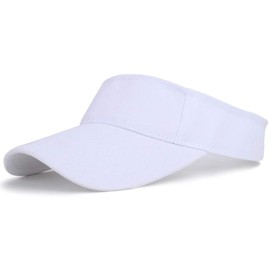DUJIAOSHOU 2 Pieces Sport Wear Athletic Mesh Visor Sun Visor Adjustable Cap Men Women Sun Sports Visor Hat (White)