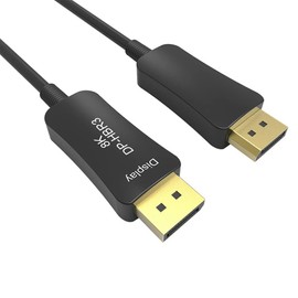 Jeirdus Fiber DP to DP Cable Male to Male 32Gbps High Speed 8k@60HZ 4K@140HZ, DP 1.4 Display Port for Big Game HDTV Projector, PC Host, Graphics Card 3 Meters
