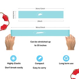 Towel Bands (6 Pack) - Stretch Beach Towel Clips for Beach Cruise Pool Chairs, Lounge Towel Holder Elastic, Cruise Ship Essentials(6 Mix)