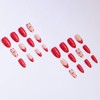 Valentine Press on Nails Red French Tip Fake Nails Short