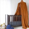 Brown Canopy Sheer Bedframe Mosquito Net Round Canopy House Decoration