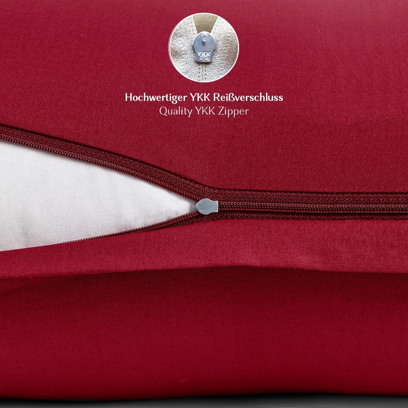 Alreya Renforcé Pillowcase, 100% Cotton, Super Soft Pillowcase with YKK