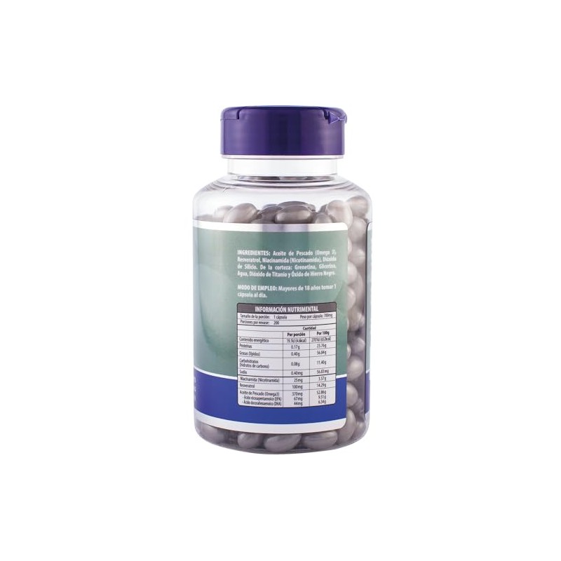 Niacinamida Resveratrol Maklen Omega Potente Formula Antienvejecimiento Apoyo Celular Energia