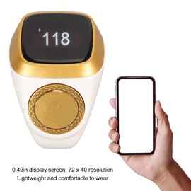 Hand Tally Counter Count Clicker, Bluetooth Counter for , 0.49in Screen, Electronic Counting Finger for Sport Casino Event School Training Activities (White)