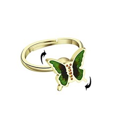 Fidget Spinner Rings Butterfly Daisy Flower Rotating Spinning Anxiety Ring for Women Girl Adjustable Open Sunflower Ring Fidget Rotatable Calming Worry Meditation Ring Stress Relief Ring-Style 2