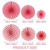 Set of 6 Paper Fan Decoration, 20 cm, 30 cm,