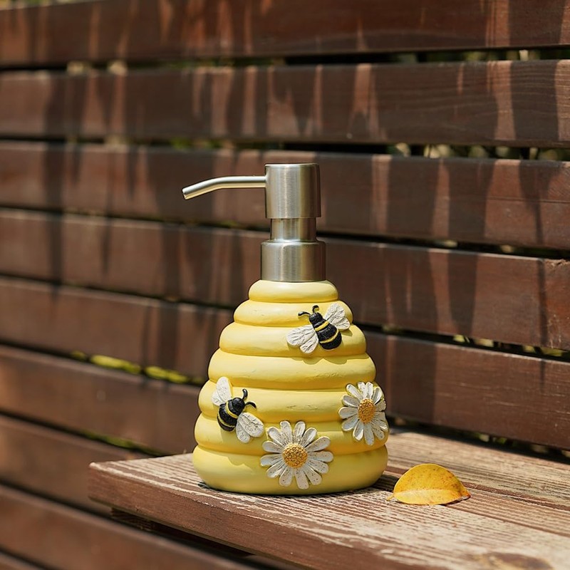 Byttlerom Bee Soap Dispenser Decorative Hand Pump Refillable Soap Dispenser