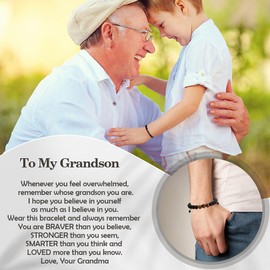 Grandson Bracelet from Grandma, Grandson Gifts from Grandma, Grandson Bracelet, Grandson Gifts, Gifts for Grandson, To My Grandson Bracelet, Grandson Gifts from Grandparents, Bracelet for Grandson
