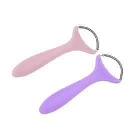 Cocoarm Gesichtshaargeräte Tragbare Angst Pilator für Frauen Springgesichts Haarentfernung für Oberlippenheak Skins, an Freunde und Verwandte Edelstahl und Plastik Pink Purple