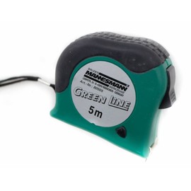 Brüder Mannesmann Tape measure, 5 m x 19 mm, green/black casing, M80505