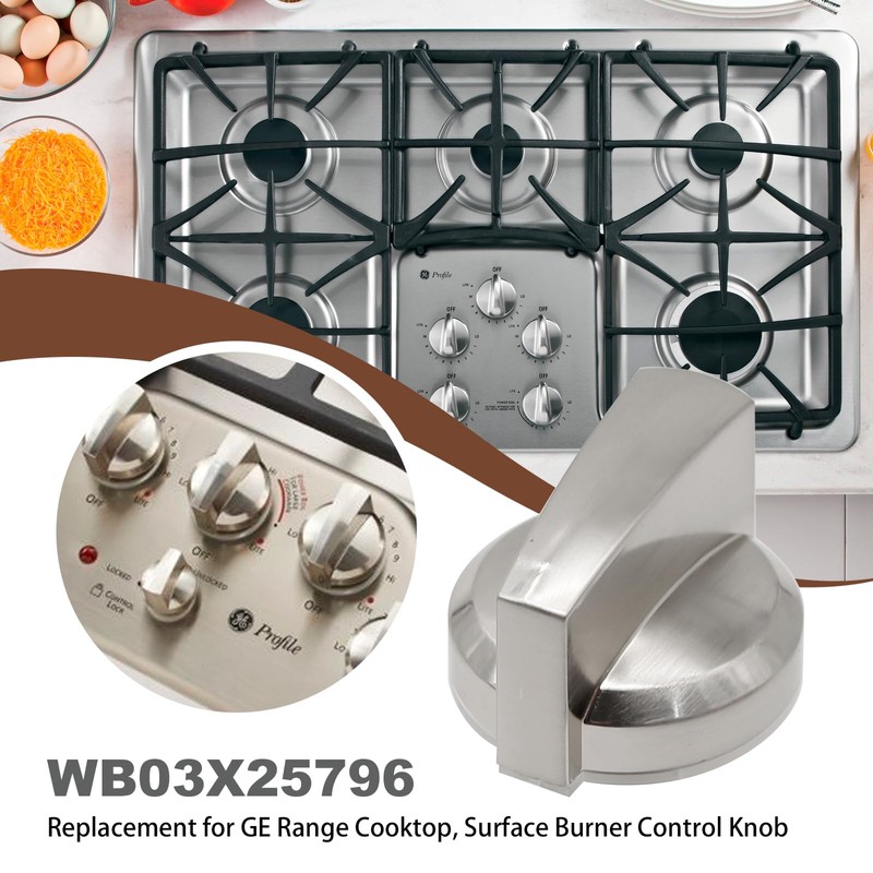5 Pack of Gas Cooktop Knob, Replacement for GE Range