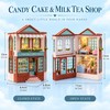 DIY Miniature House Kit with Furniture and LED Light, Wooden