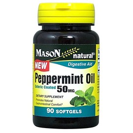 Mason Natural Peppermint Oil 50 mg Enteric Coated Softgels - 90 Softgels, Pack of 6