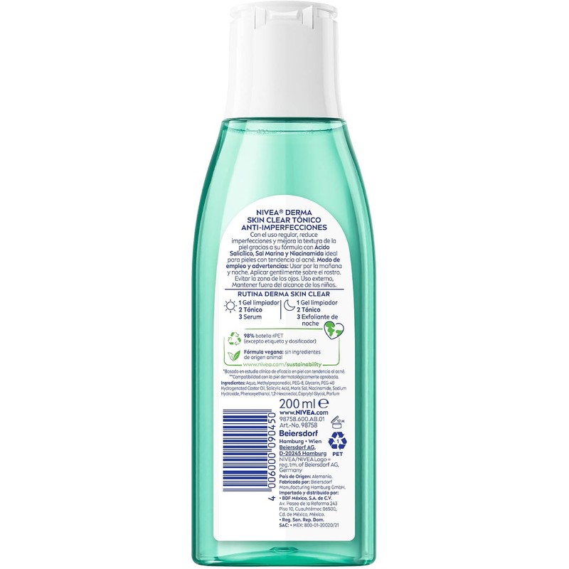 NIVEA Derma Skin Clear Tónico Anti-imperfecciones (200 ml)
