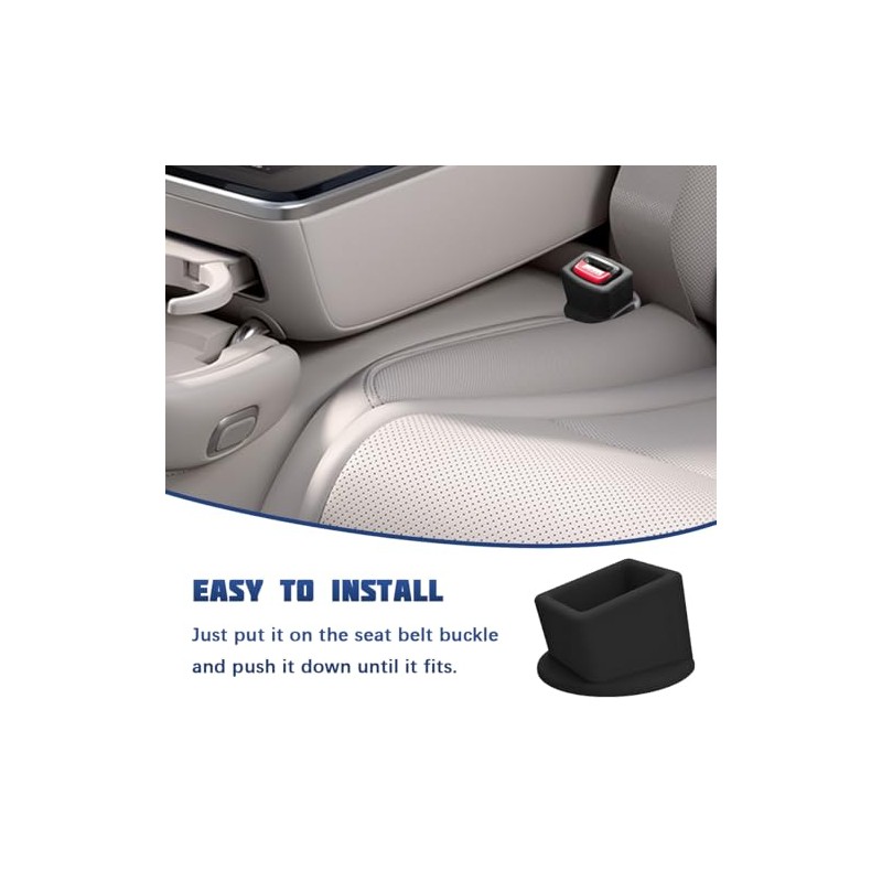 2PCS Silicone Seat Belt Buckle Holders - Non-Slip Fixer for
