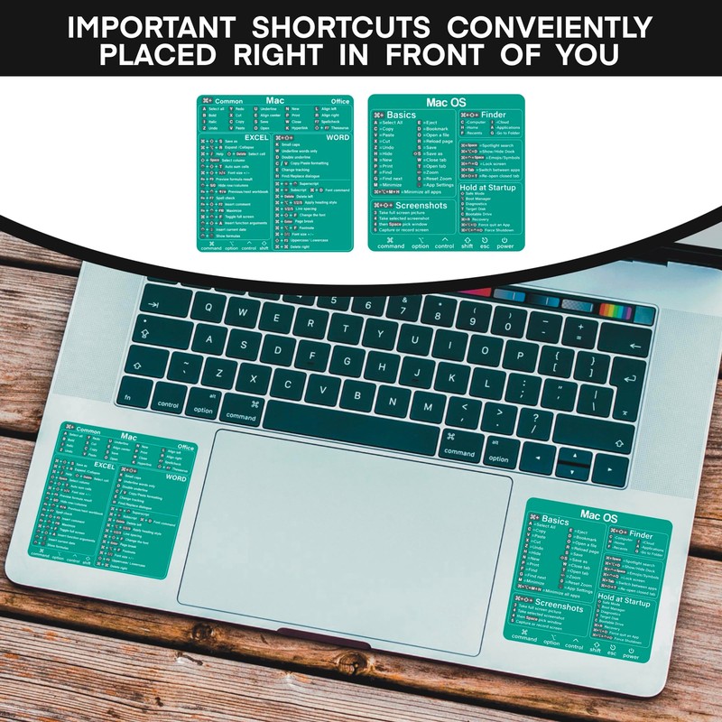 Mac Shortcut Sticker - Mac OS Shortcuts Sticker (M1+Intel) +