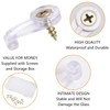 MOROBOR Glass Retainer Clip Kit, 50PCS, 4mm, Transparent with Color