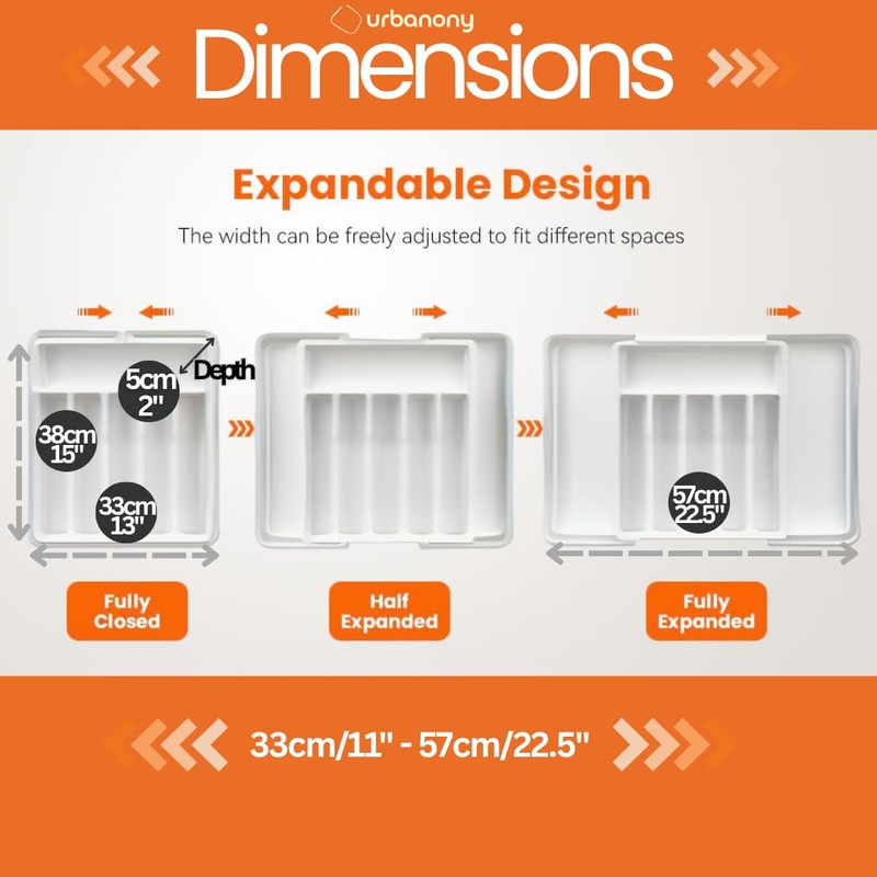 Urbanony Besteck-Organizer (weiß)