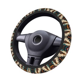 Western Boho Steering Wheel Cover for Women, 15 Inch Southwestern Car Decor