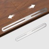 2Pcs Sliver Slotted Brace,Flat Straight Brace Brackets,Adjustable Corner Code,Stainless Steel