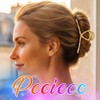 Pecieco Gold Large Hair Claw Clips for Thick Hair Women