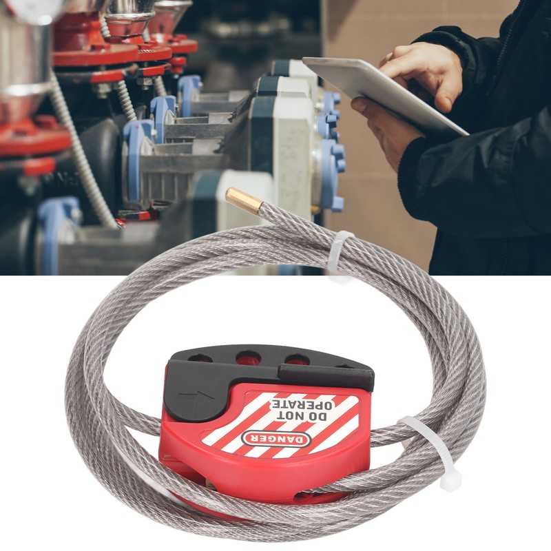 Tagout Cable Lock Adjustable Lockout Device Stainless Steel 4 Key