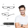 SKYOAK Ultra thin Lightweight Folding Reading Glasses Women Men TR90