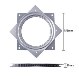 2Pack 6" Lazy Susan Turntable 500-lb Steel Ball Bearing Rotating Tray Strong Sturdy Table Cabinet Low Profile for 360˚ Chair and Door, Kitchen, Craft Project, Makeup Holder, Monitor(6 Inch)