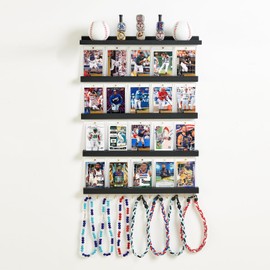 Pinzoveco Baseball Card Display Shelf Wall Mount 5 Tier