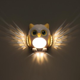 3D Owl Night Light for Kids - Motion Sensor LED Night Lamp with Magnetic Mount, 3 Modes (Steady/Motion-Activated/Fade), Rechargeable Type-C, Child-Safe Nursery Light for Bedroom, Hallway (Yellow)