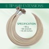 Easyouth Utip Human Hair Extensions Ash Blonde Mix Bleach Blonde