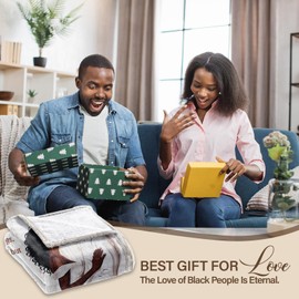 OIIJZzy African American Wedding Gifts for Couples 2025, Bridal Shower Gifts for Black Bride to Be, African Mr and Mrs Gift, Wedding Blanket for Newlyweds 60"x50"