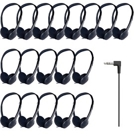 HOTKUDO Headphones Bulk for Classroom, 20 Pack Bulk Headphones with 3,5 mm Plug, Perfect for Schools, Libraries, and Kids