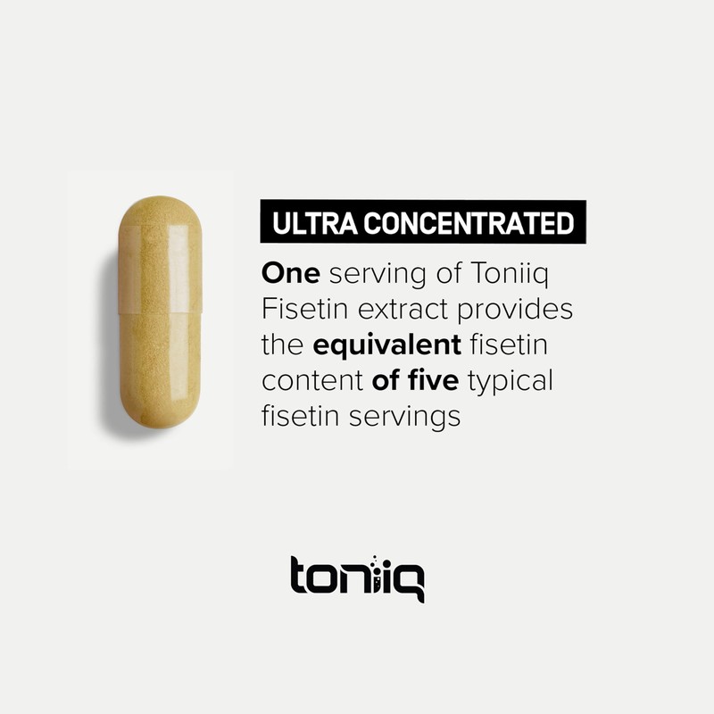 Toniiq Ultra High Purity Fisetin 500mg - 98%+ Higly Purified