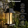 Solar Lantern Outdoor Waterproof ,Black Heavy Duty Metal Solar Powered