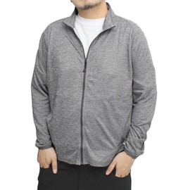 One Colors First Down Hoodie, Men's, Large Size, Dry, Lightweight, Sweat Absorbent, Quick Drying, Stretchable, Stand Blouson, heather gray (stand)