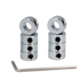 Yeebyee 5/16" Bore Shaft Collar with Nickel Plated Solid Steel Style Set Screw Shaft Collars for Machinery and Industrial Use, 8pcs/Pack (Silver-5/16")