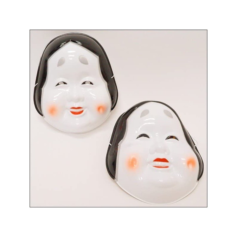 Mask Okame 6154 Approx. H 9.1 inches (23 cm) /