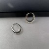 Small Oval Silver Hoop Earrings for Women