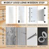 39IN Long Wooden Step Stool for Elderly, Half Wooden Riser