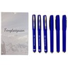 Fengtaiyuan B10P18x6, Blue Gel Ink Rollerball Pens - Comfortable Non-Slip