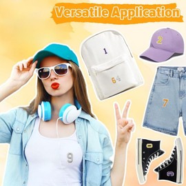 Iron on Letters and Numbers Patches for Clothes DIY Embroidered Patch A-Z, Numbers 0-9 Applique for Clothes Hats Backpacks Jackets Pants DIY Accessories