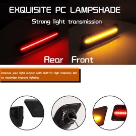 Tonsya Para Ford Transit Connect delantero + trasero parachoques lateral luces ámbar y rojo, 4 piezas