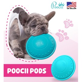 Poocii Pod Slow Feeder Dog Enrighment Toy, Food or Treat Dispensing IQ Training, Anti Choking Interactive Puzzle, Pink