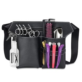 Professional Scissor Bag, Beauty Hairdressing Pouch Barber Leather Waist Pouch, Salon Shoulder Organizer Kit Grooming Hair Stylist Scissor Holder Tool Bag