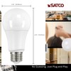 Satco S9594 9.5W A19 LED Bulb, 3000K Soft White, E26